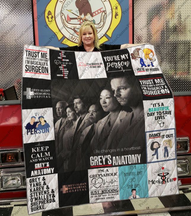 Grey's Anatomy Life Changes In A Heartbeat Collection For Fans Bed Set for Teens with Quilt Blanket
