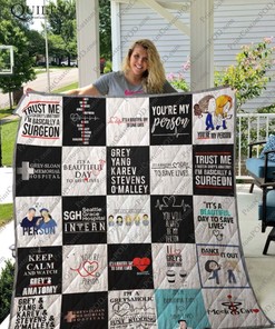 Grey's Anatomy Love Quote Quilt Bedding Set for Fans