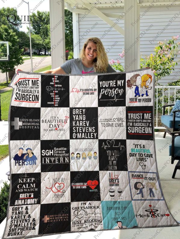 Grey's Anatomy Love Quote Quilt Bedding Set for Fans
