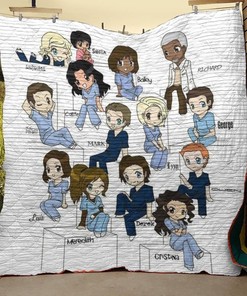 Grey's Anatomy Tv Series Inspired Quilt Bedding Set
