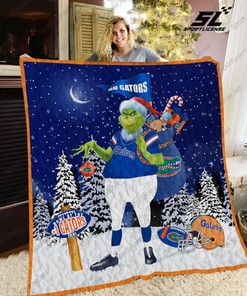 Grinch Christmas Florida Gators Quilt Bedding Set