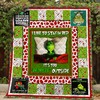 Grinch Christmas I Like To Stay In Bed Festive Quilt Bedding Set