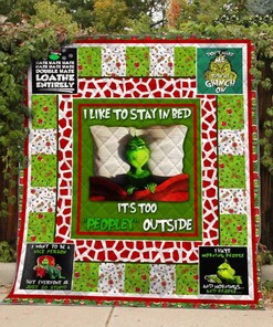 Grinch Christmas I Like To Stay In Bed Festive Quilt Bedding Set