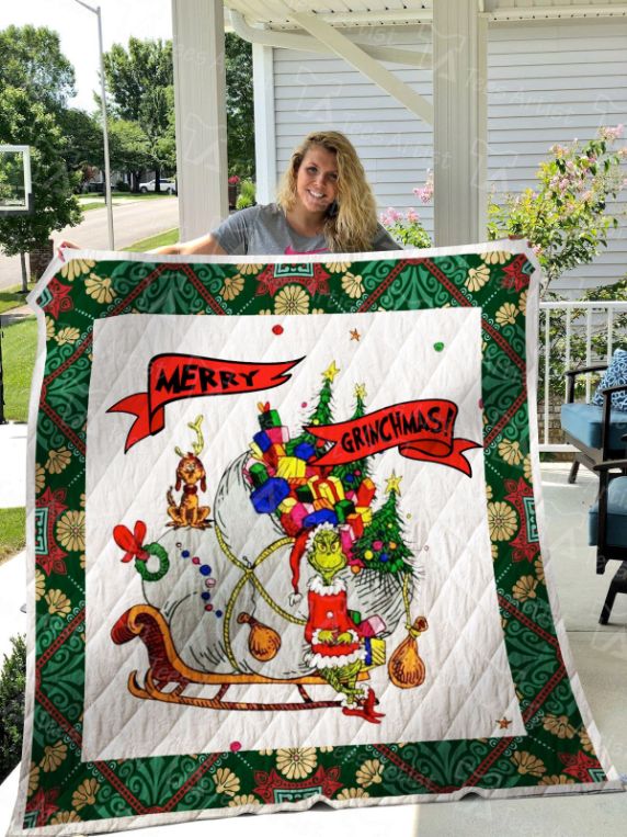 Grinch Christmas Tree Art Quilt Bedding Set with Related Topic