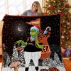 Grinch Cincinnati Bengals: Quilt Bedding Set with Fleece Blanket for Bengals Fans