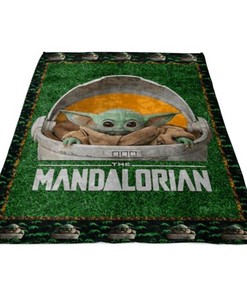 Grogu Baby Yoda Star Wars Mandalorian Quilt Blanket with Quotes, Full Size Quilt Bed Set