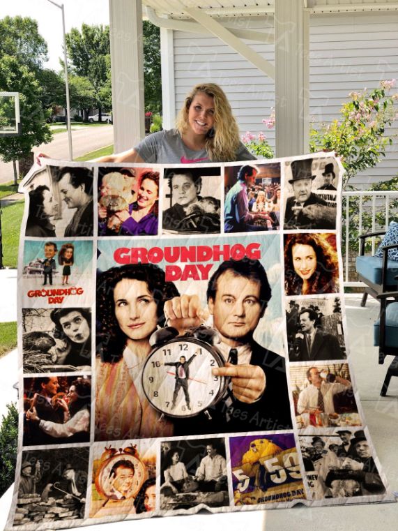 Groundhog Day Retro Bed Set for Boys with Quilt Blanket