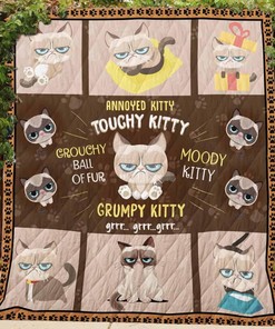 Grumpy Cat Grr Quilt Bedding Set for Kids
