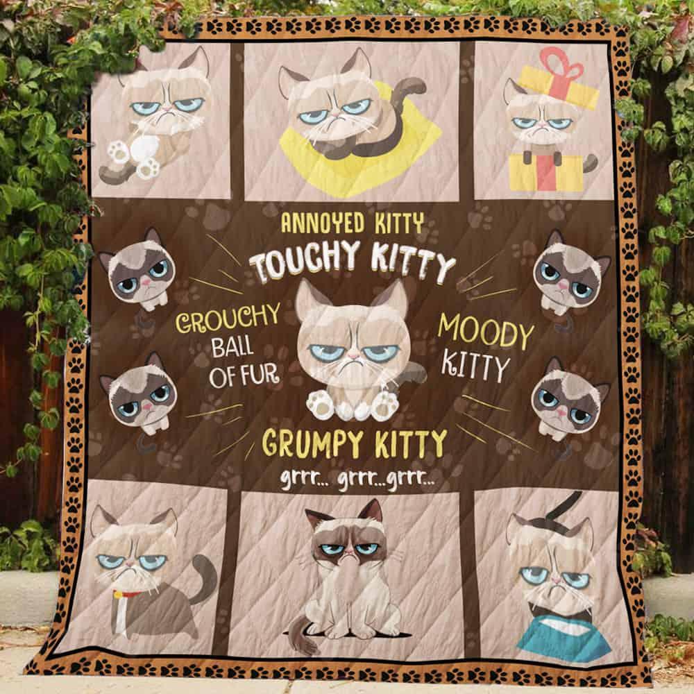 Grumpy Cat Grr Quilt Bedding Set for Kids