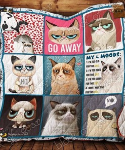 Grumpy Cat My Moods Quilt Blanket - A Fun Addition to Your Quilt Bedding Set