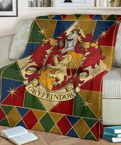 Gryffindor House Harry Potter Fleece Blanket Gift for Fans
