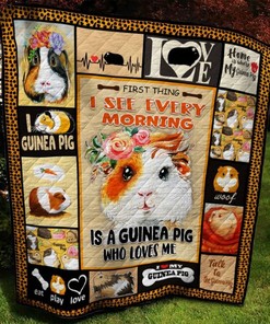 Guinea Pig Love Quilt Blanket - Cute and Personalized Gift for Animal Lovers