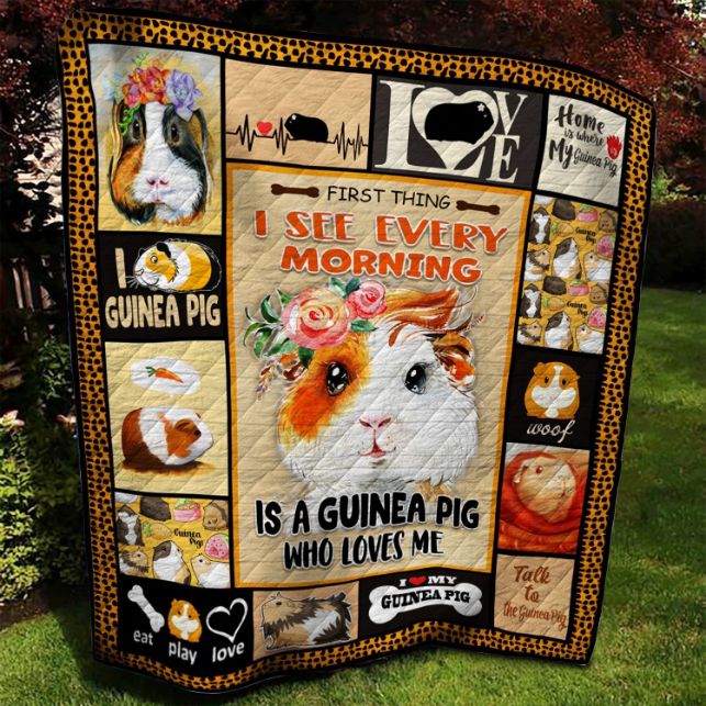Guinea Pig Love Quilt Blanket - Cute and Personalized Gift for Animal Lovers