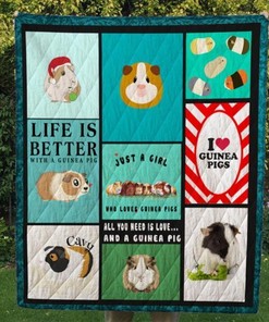 Guinea Pig Love Quilt Blanket, Ideal for Pet Owners