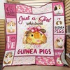 Guinea pig lovers, don't miss out on this Just a Girl Who Loves Guinea Pig quilt blanket
