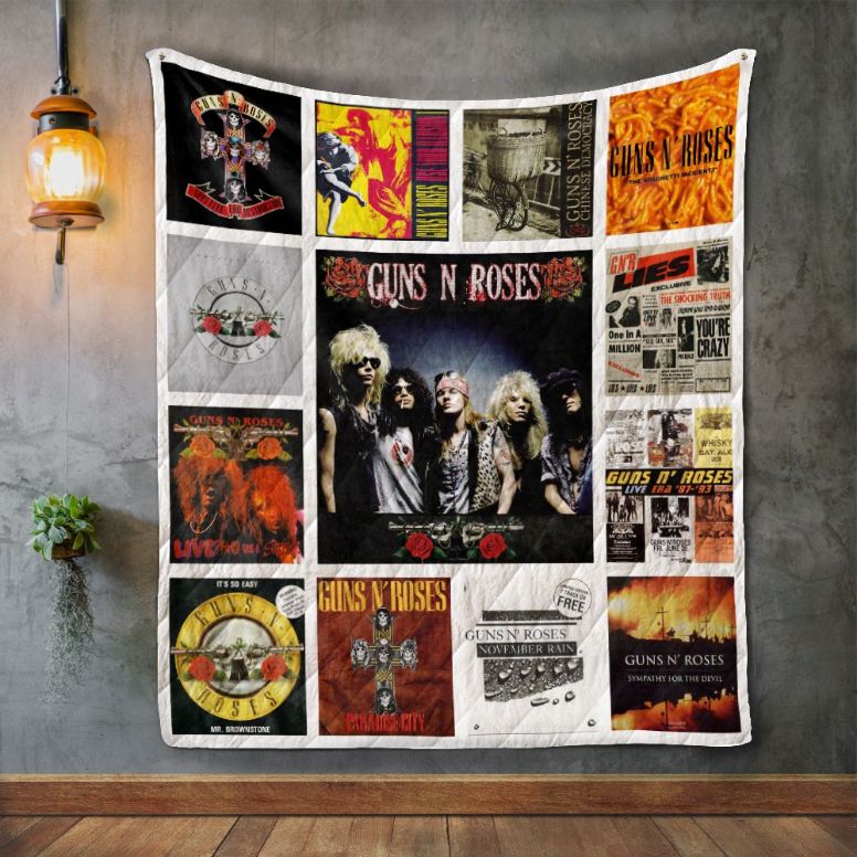 Gun N' Roses Rock Album Quilt Blanket - Celebrate the Life and Music of the Legendary Band