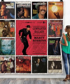 Gunfighter Ballads Marty Robbins Collected Quilt Blanket - A Must-Have for Country Music Lovers