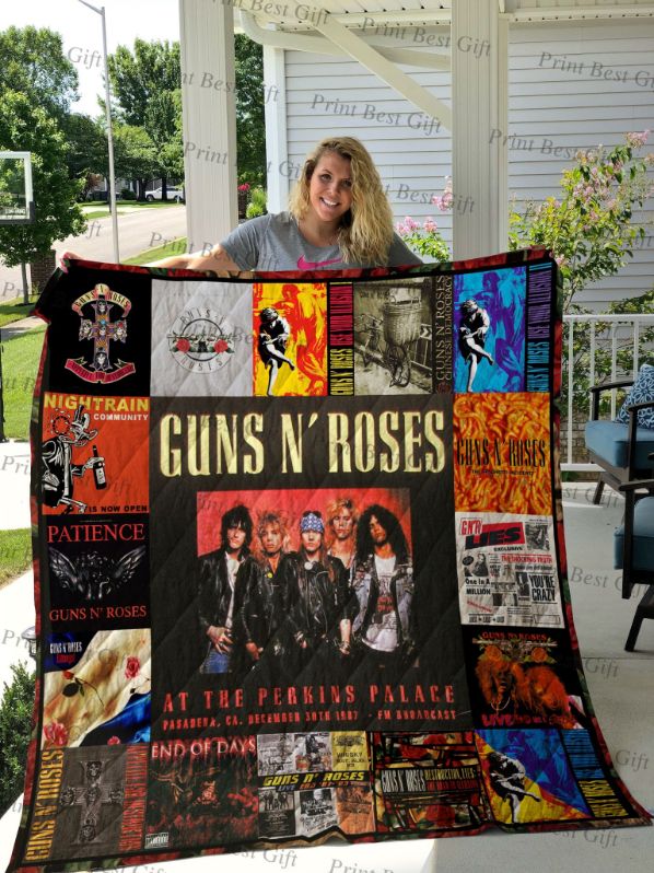 Guns N' Roses At The Perkins Palace Poster Collection Quilt Blanket for Fans