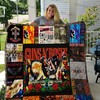 Guns N' Roses Graphic Poster Quilt Blanket with Unique Design and Comfortable Material