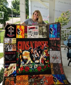 Guns N' Roses Graphic Poster Quilt Blanket with Unique Design and Comfortable Material