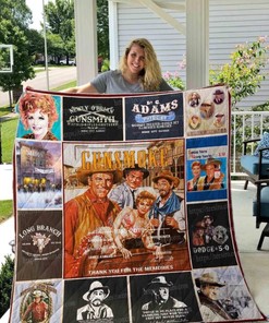Gunsmoke Collection Vintage Quilt Blanket - Cool and Trendy Sofa Throw Blanket for Western Fans
