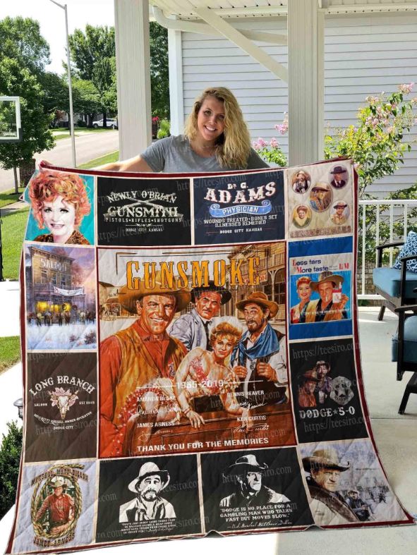 Gunsmoke Collection Vintage Quilt Blanket - Cool and Trendy Sofa Throw Blanket for Western Fans