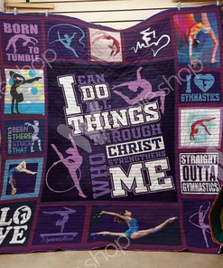 Gymnastics Born To Tumble Gymnastics Quilt Bedding Set - Perfect for Gymnastics Enthusiasts