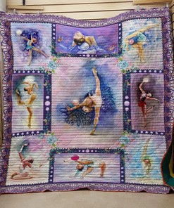 Gymnastics Movement Art Quilt Blanket for Athletes and Sports Enthusiasts
