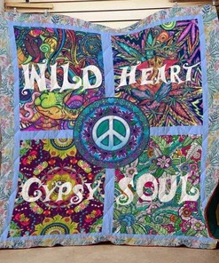 Gypsy Soul Wild Heart Boho Quilt Blanket