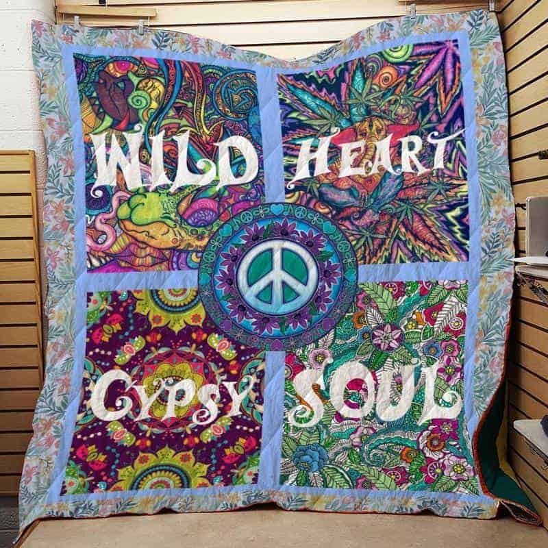 Gypsy Soul Wild Heart Boho Quilt Blanket