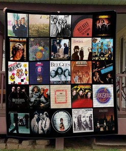 HVT310508 Quilt Blanket Bee Gees with Quotes, Full Size Quilt Bed Set