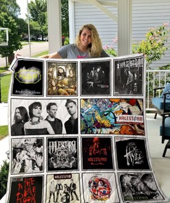 Halestorm Retro Quilt Blanket - A Must-Have for Rock Fans
