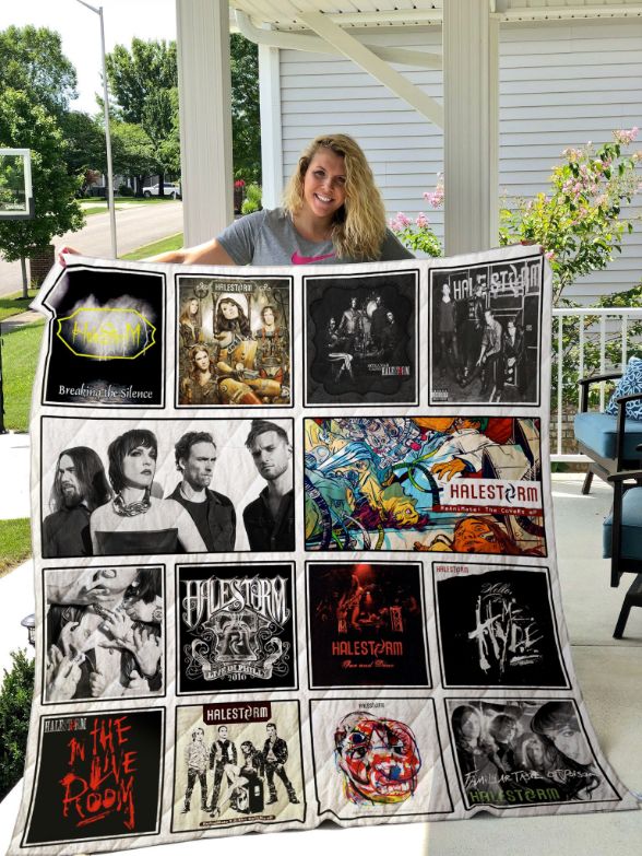 Halestorm Retro Quilt Blanket - A Must-Have for Rock Fans