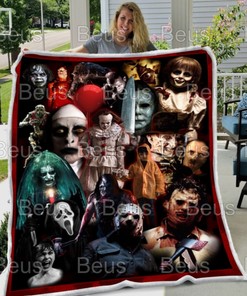 Halloween Horror Scary Fleece Blanket for Horror Movie Gifts