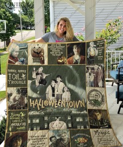 Halloweentown Vintage Quotes Collection Quilt Blanket in a Unique Style