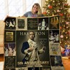 Hamilton 5th Anniversary Quotes Collected Quilt Blanket for Musical Fans