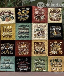 Hamilton Lyrics Songs Blanket Quilt Bedding Set for Fans