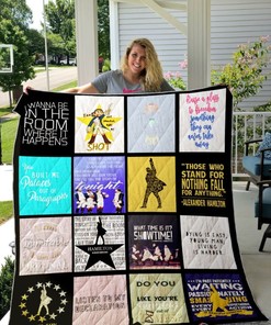 Hamilton Quote Designs Collection Quilt Blanket for Fans