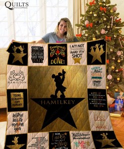 Hamilton meets Mickey on this Festive Quilt Blanket - Perfect for Fans