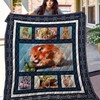 Hamster Eating Grapes Quilt Blanket with Adorable Rodent Pattern