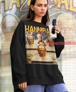 Hannibal Lecter Vintage Sweatshirt | Anthony Hopkins Classic T-shirt for Men | Horror Movie Fans Apparel