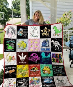 Happy Pills Jurassic Park Collection Quilt Blanket - Perfect for Fans of the Iconic Movie