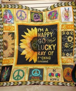 Happy-Go-Lucky Hippie Sunflower Quilt To Spread Cheerfulness