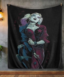 Harley Quinn fans, don't miss out on this quilt blanket