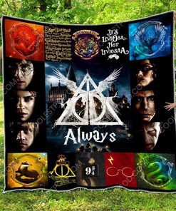 Harry Potter Always Logo Vintage Quilt Blanket for Fans