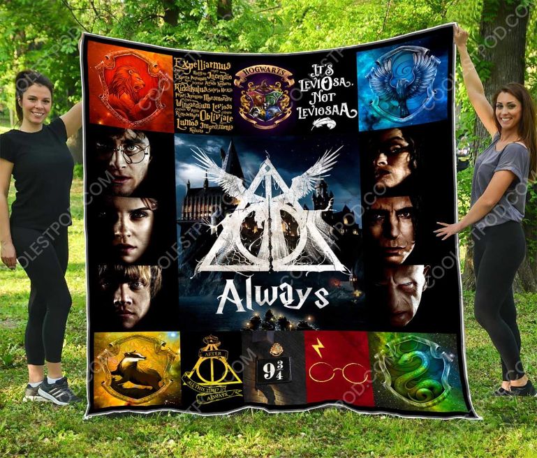Harry Potter Always Logo Vintage Quilt Blanket for Fans