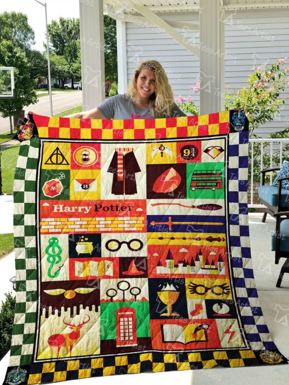 Harry Potter Collection Vector Art Quilt Blanket