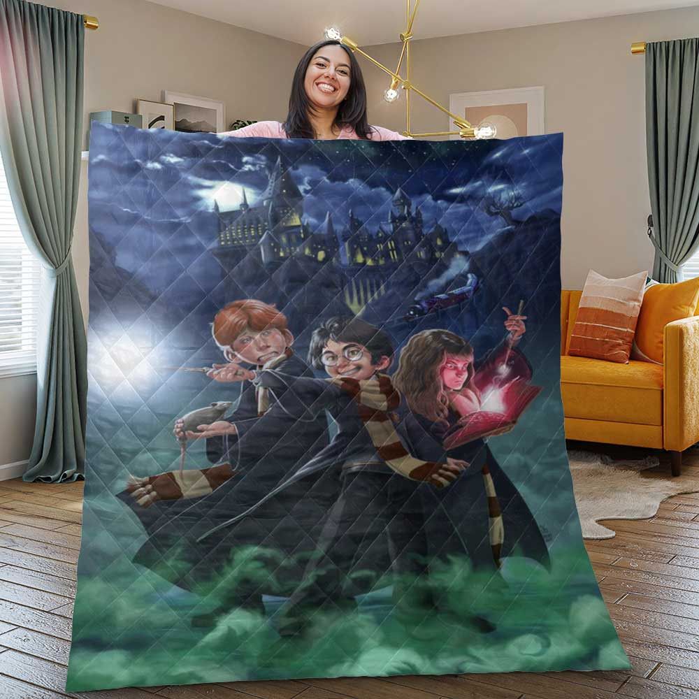 Harry Potter Ron Weasley Hermione Granger Collection Quilt Blanket for Fans