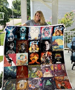 Harry Potter Vintage Graphics Quilt Blanket featuring Famous Characters
