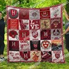 Harvard Crimson Football Quilt Blanket, Perfect for Fans of All Ages
